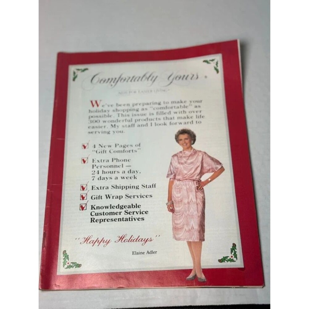 Vintage Comfortably Yours Holiday Catalog Elaine Adler - Retro Fashion Ephemera
